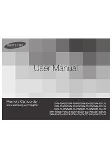 Samsung SMX F50 manual. Camera Instructions.