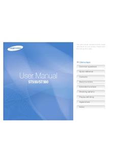 Samsung ST 550 manual. Camera Instructions.