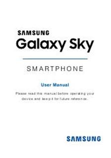 Samsung Galaxy Sky manual. Camera Instructions.