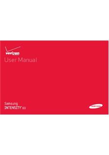 Samsung Intensity lll manual. Camera Instructions.