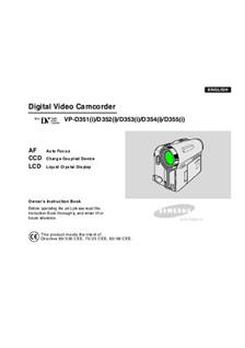 Samsung VP D 351 i manual. Camera Instructions.