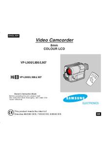 Samsung VP L 906 manual. Camera Instructions.