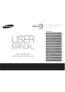 Samsung WB 151 F manual. Camera Instructions.