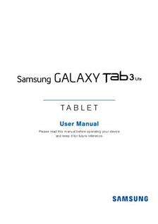 Samsung Galaxy Tab 3 Lite manual. Camera Instructions.