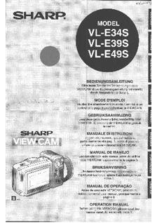 Sharp VL E 39 S manual. Camera Instructions.