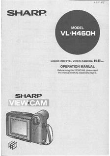 Sharp VL H 460 H manual. Camera Instructions.