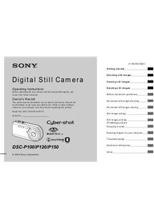 Sony Cyber-shot P150 manual. Camera Instructions.