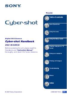 Sony Cyber-shot W55 manual. Camera Instructions.
