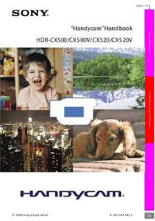 Sony HDR CX 520 manual. Camera Instructions.