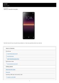 Sony Xperia L4 manual. Camera Instructions.