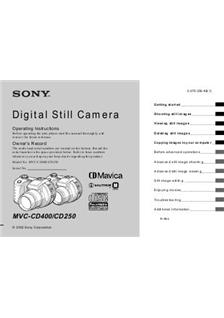 Sony MVC CD 250 manual. Camera Instructions.