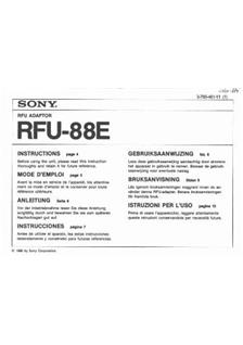Sony RFU 88 E Adaptor manual. Camera Instructions.