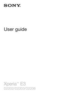 Sony Xperia E3 manual. Camera Instructions.