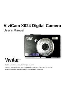 Vivitar Vivicam X 024 manual. Camera Instructions.