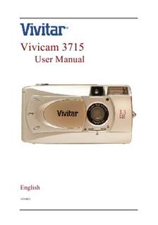 Vivitar ViviCam V 3715 manual. Camera Instructions.