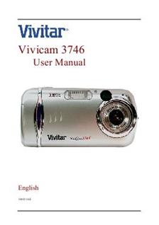 Vivitar ViviCam V 3746 manual. Camera Instructions.