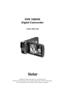 Vivitar DVR 1080 manual. Camera Instructions.