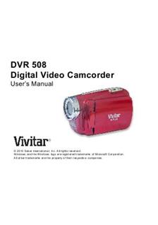Vivitar DVR 508 manual. Camera Instructions.