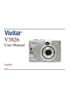 Vivitar ViviCam V 3826 manual. Camera Instructions.