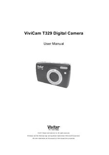 Vivitar ViviCam T 329 manual. Camera Instructions.