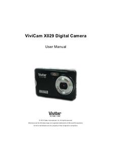 Vivitar ViviCam X 029 manual. Camera Instructions.