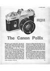 Canon Pellix manual. Camera Instructions.