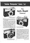Agfa Iso Rapid 1 F manual. Camera Instructions.