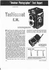 Yashica Yashicamat EM manual. Camera Instructions.