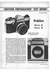 Praktica (VEB) Nova manual. Camera Instructions.