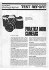 Praktica (VEB) Nova 1 B manual. Camera Instructions.