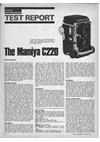 Mamiya C 220 manual. Camera Instructions.