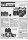 Yashica TL Electro X manual. Camera Instructions.