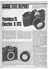 Yashica TL Electro X manual. Camera Instructions.