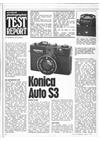 Konica Auto S 3 manual. Camera Instructions.