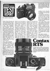 Contax RTS manual. Camera Instructions.