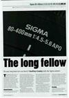 Sigma 80-400/4.5-5.6 manual. Camera Instructions.