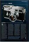 Leica M 3 manual. Camera Instructions.