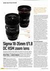 Sigma 18-35/1.8 manual. Camera Instructions.