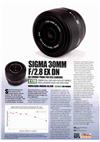 Sigma 30/2.8 manual. Camera Instructions.