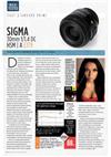Sigma 30/1.4 manual. Camera Instructions.